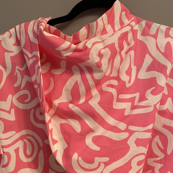 Zara Tie Neck Cropped Top, Size Small - Picture 8 of 14